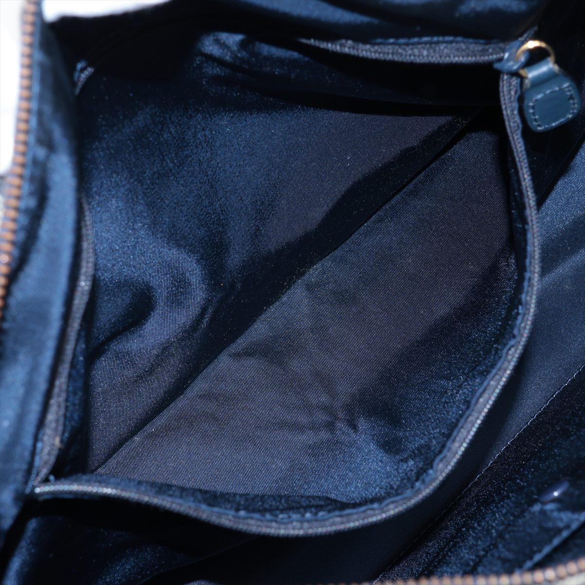 Christian Dior Trotter Boston Tasche aus Segeltuchleder in Marineblau aus Segeltuch im Angebot 6