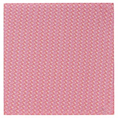 CHRISTIAN DIOR “Trotter” Pink & Orange Diorissimo Silk Chiffon Scarf w/ Envelope