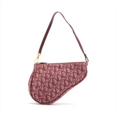 Christian Dior Trotter Saddle Hand Bag Red