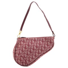 Christian Dior Trotter Saddle Hand Bag Red
