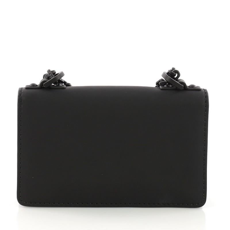 Christian Dior Ultra Black J'adior sac à rabat mini en cuir de veau mat Bon état à NY, NY