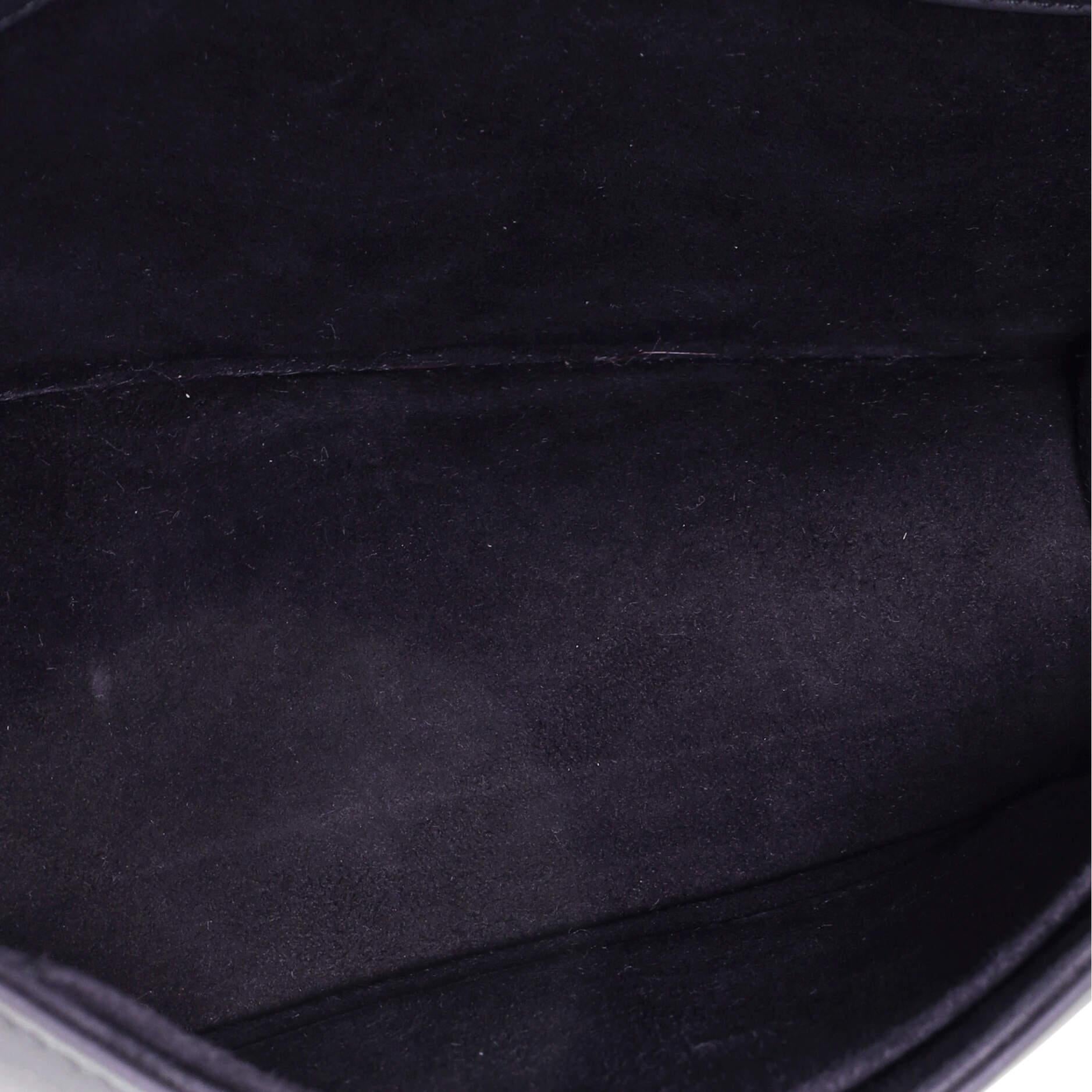 Black Christian Dior Ultra Matte Diorama Flap Bag Calfskin Small
