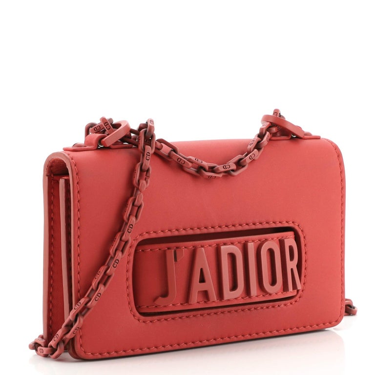 Christian Dior J'Adior Calfskin Chain Flap Bag Navy Blue Gold Hardware
