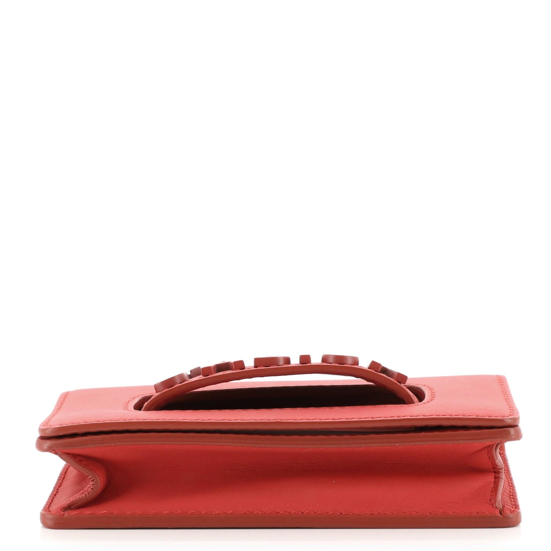 Red Christian Dior Ultra Matte J'Adior Flap Bag Matte Calfskin Mini