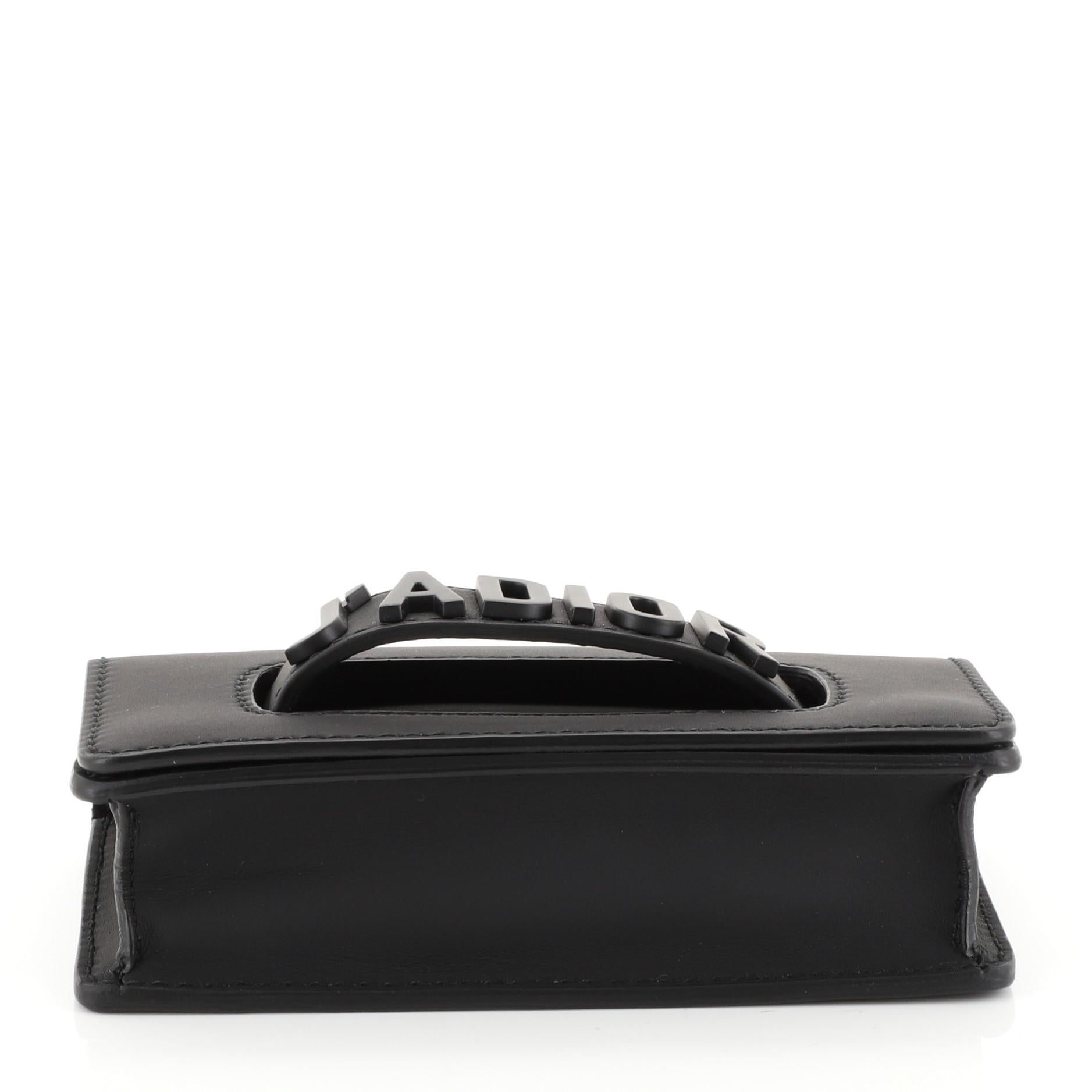 Black Christian Dior Ultra Matte J'adior Flap Bag Matte Calfskin Mini