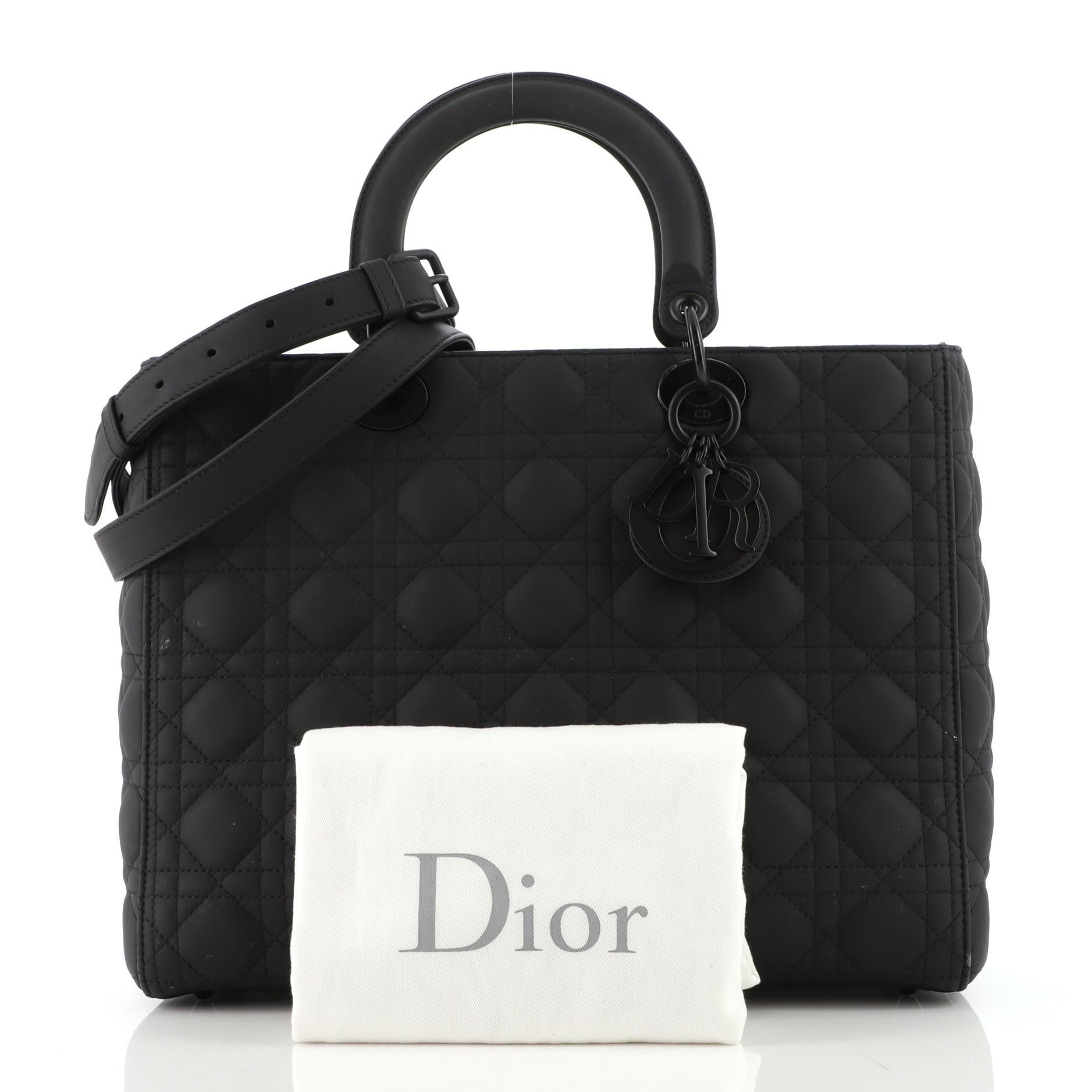 Lady dior shop ultra black bag