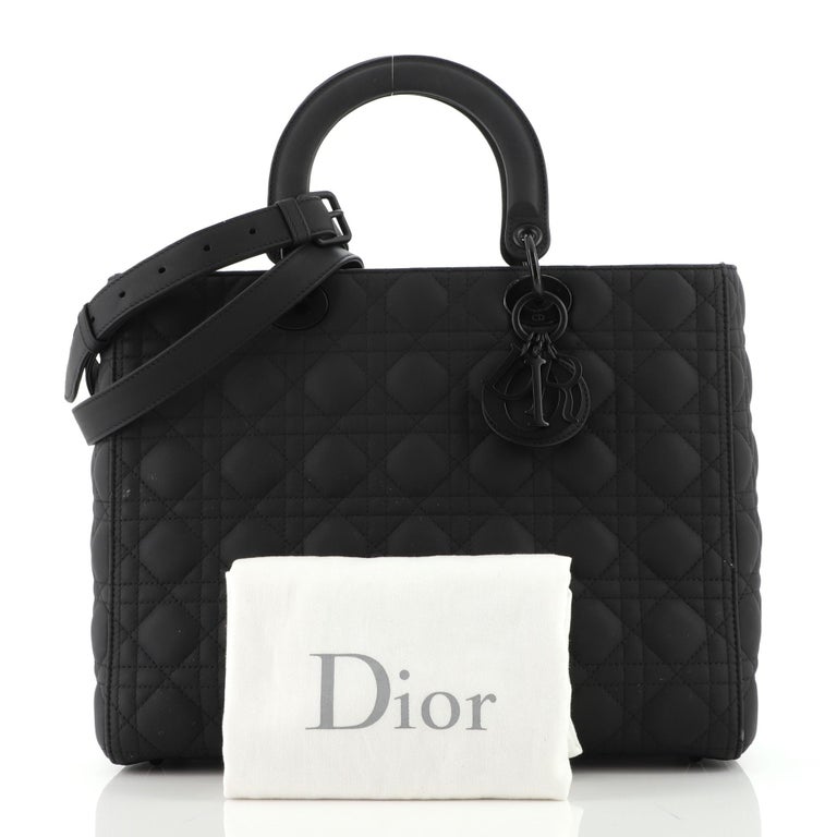 Dior New Large Black Matt Lady Dior Bag Auction