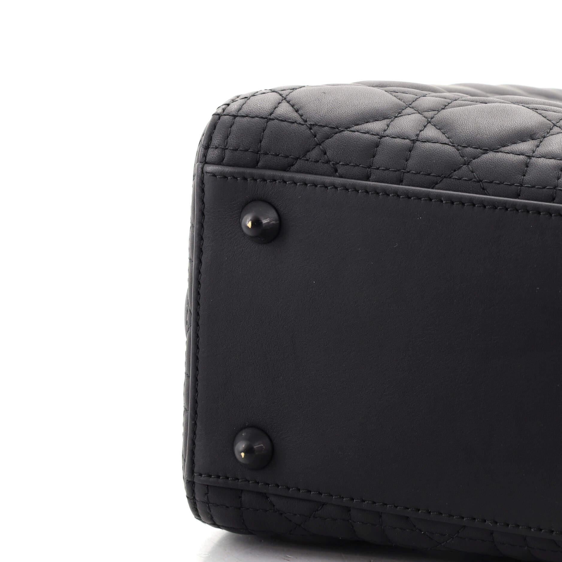 Christian Dior Ultra Matte Lady Dior Bag Cannage Quilt Calfskin Large 1