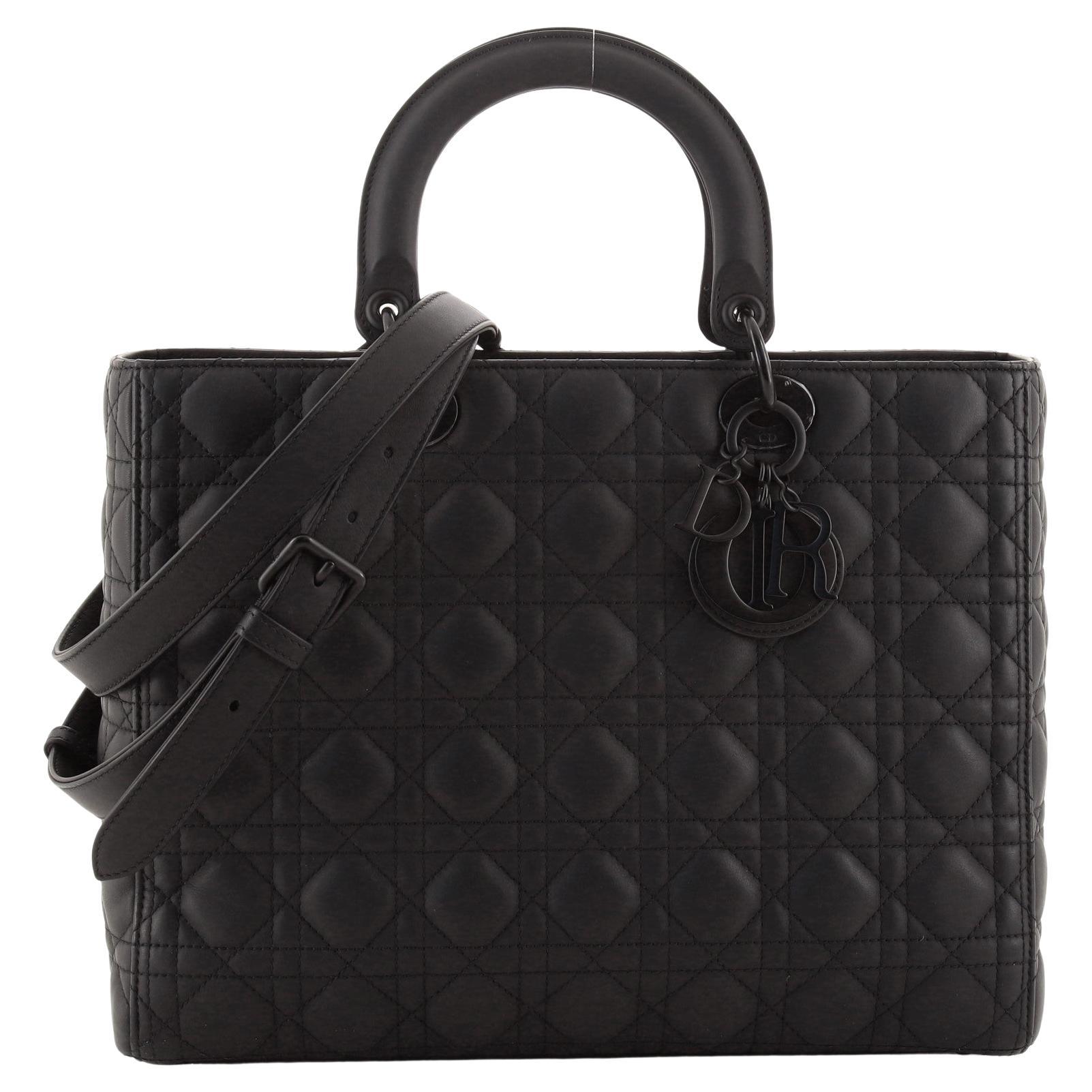 BNIB Lady Dior Medium Ultra Matte So Black Calf leather Luxury Bags   Wallets on Carousell