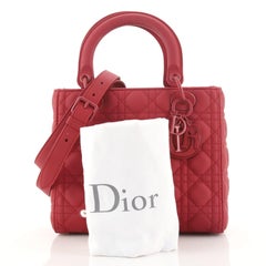 Christian Dior Ultra Matte Lady Dior Bag Cannage Quilt Calfskin Medium