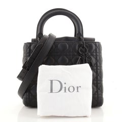 Christian Dior Ultra Matte Lady Dior Bag Cannage Quilt Calfskin Medium