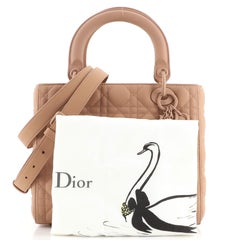 Christian Dior Ultra Matte Lady Dior Bag Cannage Quilt Calfskin Medium