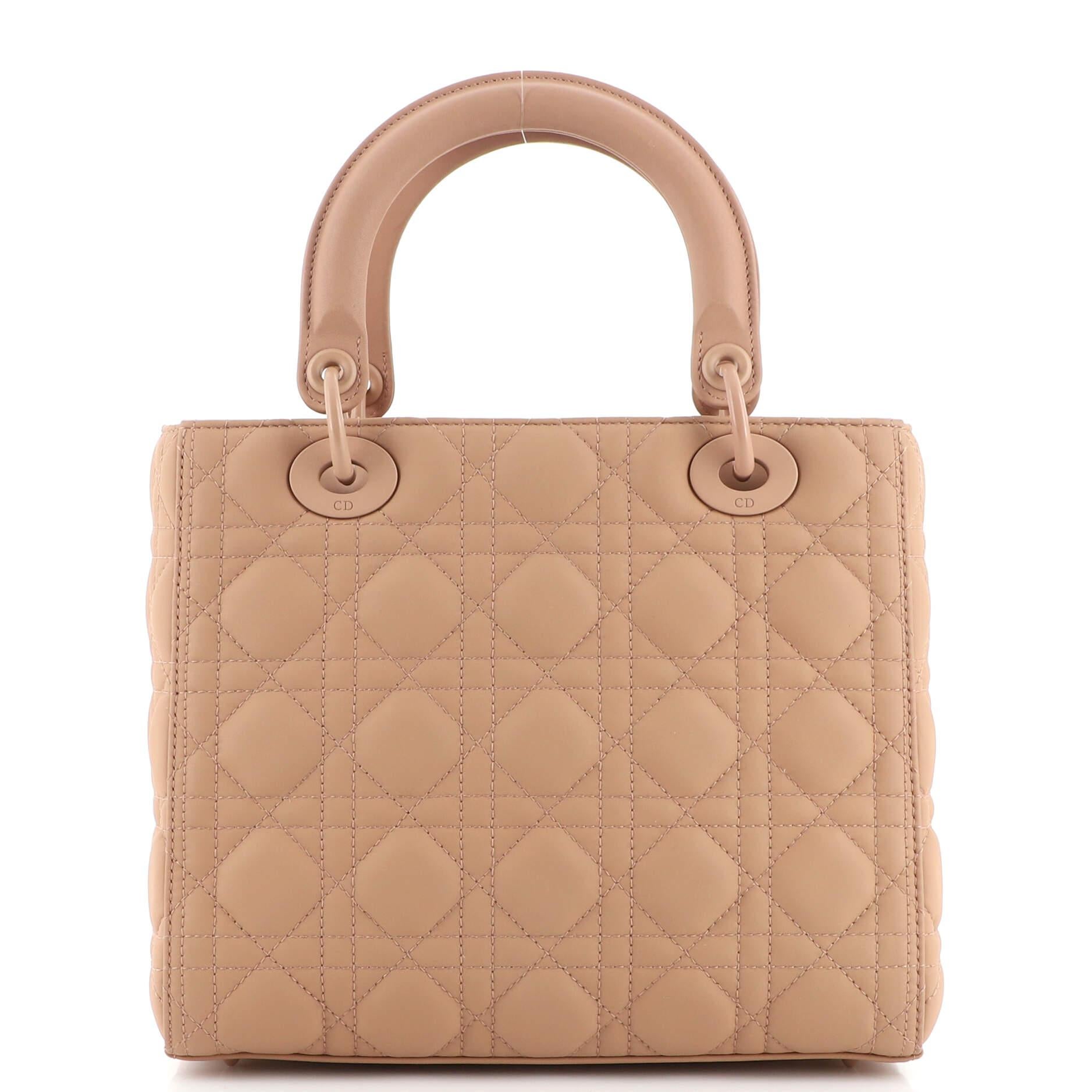 Women's or Men's Christian Dior Ultra Matte Lady Dior Bag Cannage Quilt Calfskin Medium