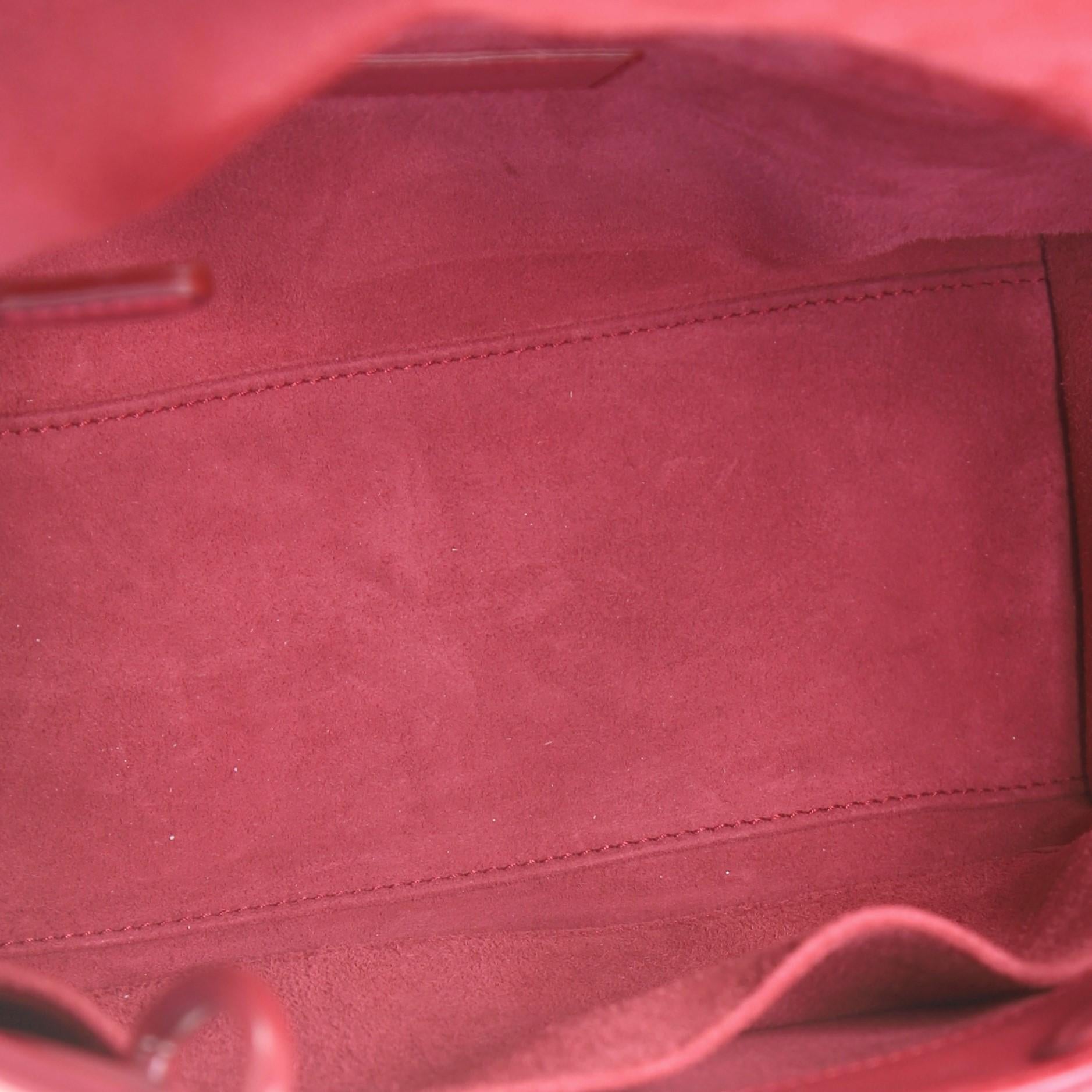 Red  Christian Dior Ultra Matte Lady Dior Bag Cannage Quilt Calfskin Medium