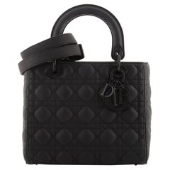 Christian Dior Ultra Matte Lady Dior Bag Cannage Quilt Calfskin Medium