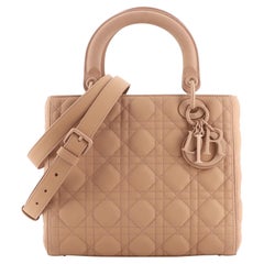 Christian Dior Ultra Matte Lady Dior Bag Cannage Quilt Calfskin Medium