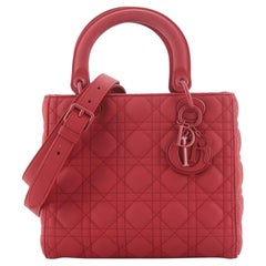  Christian Dior Ultra Matte Lady Dior Bag Cannage Quilt Calfskin Medium