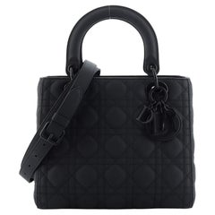  Christian Dior Ultra Matte Lady Dior Bag Cannage Quilt Calfskin Medium