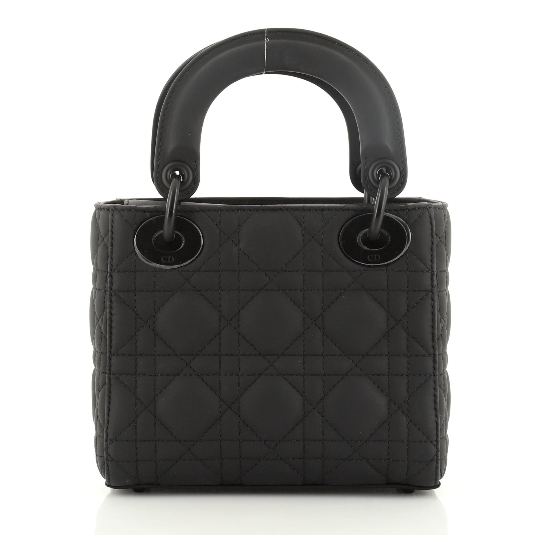 Christian Dior Ultra Matte Lady Dior Chain Bag Cannage Quilt Calfskin Mini At 1stdibs