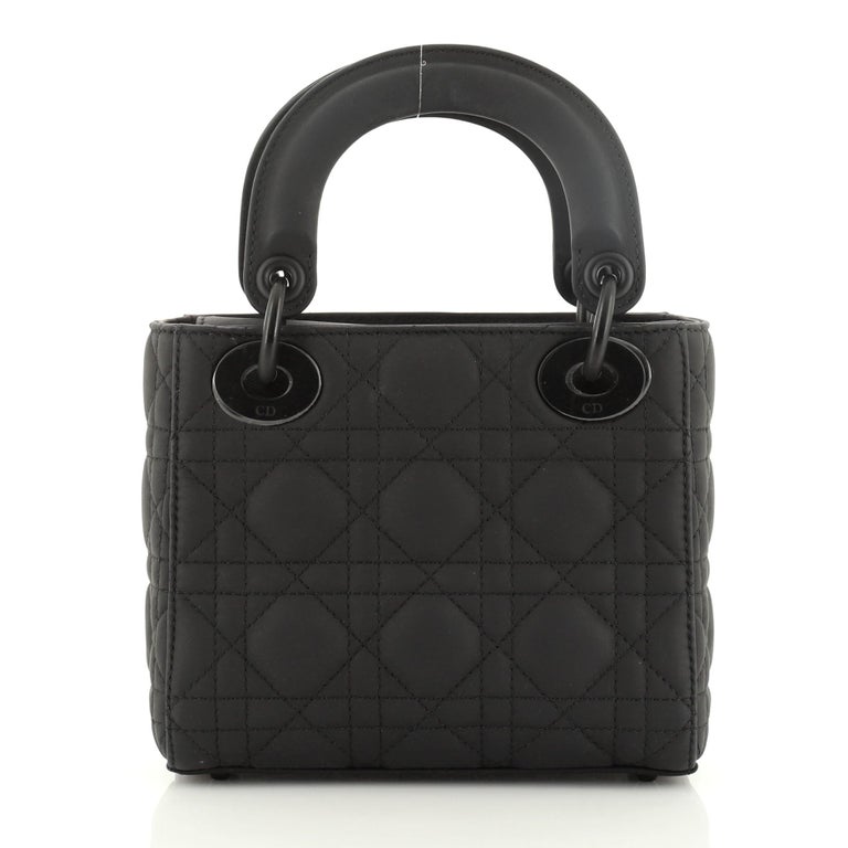 Christian Dior Ultra Matte Lady Dior Chain Bag Cannage Quilt Calfskin Mini At 1stdibs