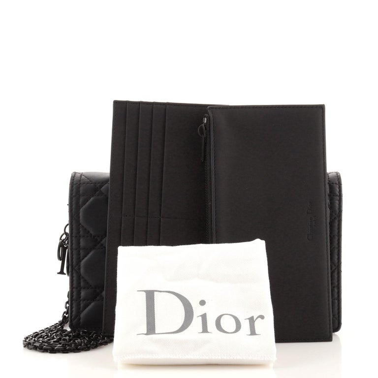 Christian Dior Ultra Matte Lady Dior Chain Pouch Cannage Quilt