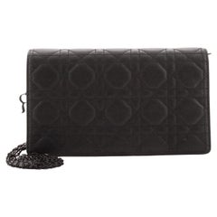 Christian Dior Ultra Matte Lady Dior Wallet on Chain Pouch Cannage Quilt