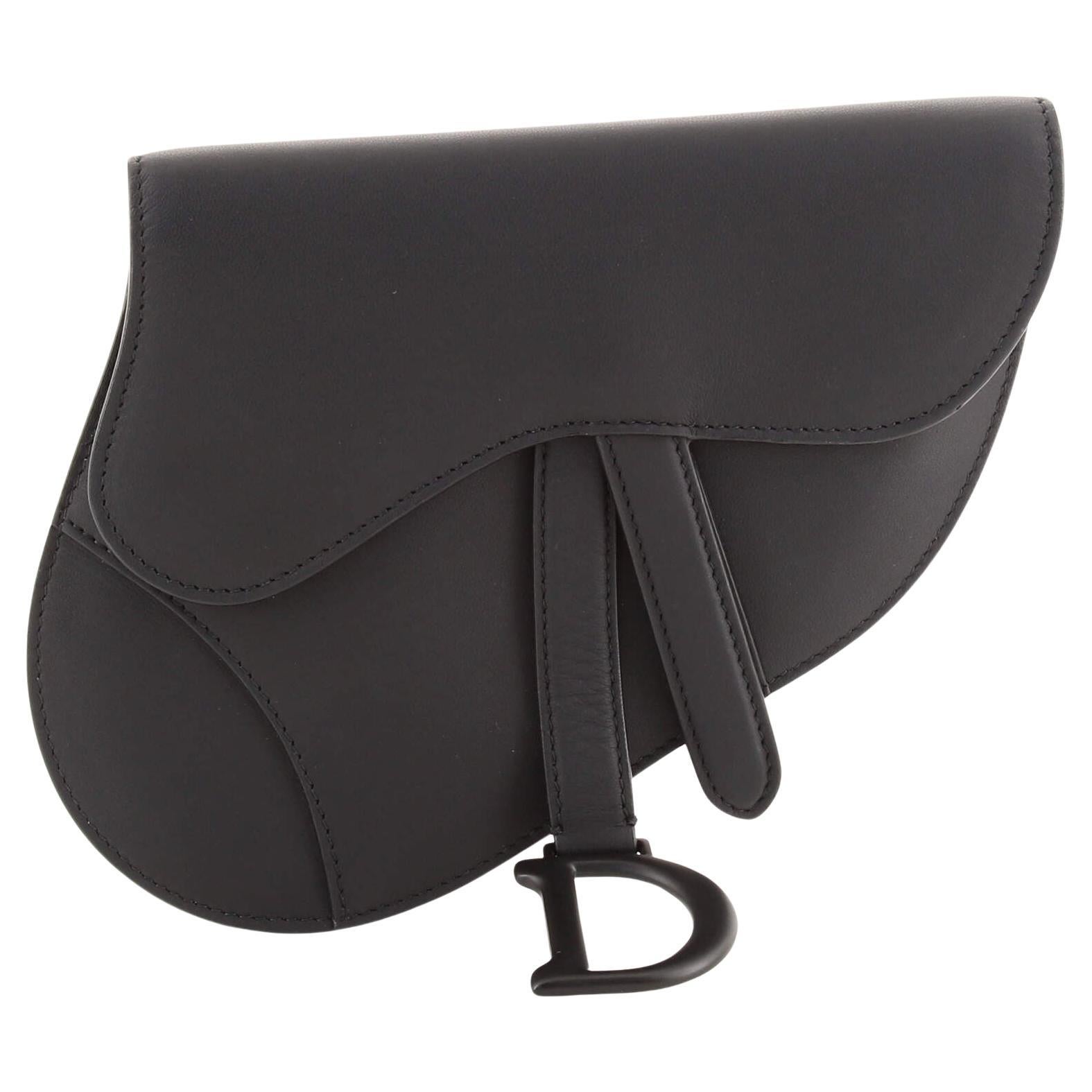 Christian Dior Ultra Matte Saddle Belt Bag Leather at 1stDibs