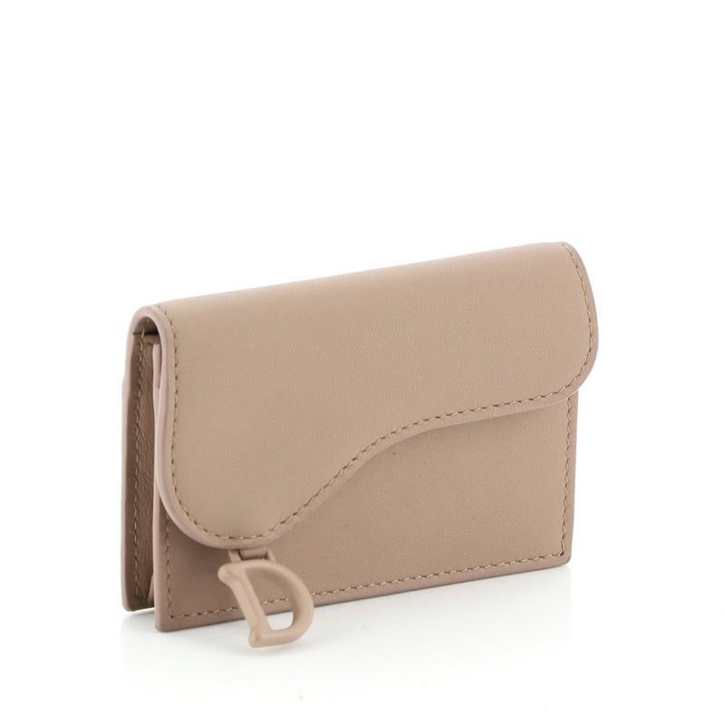 dior card holder saddle