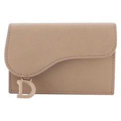 Christian Dior Ultra Matte Saddle Card Holder Leather