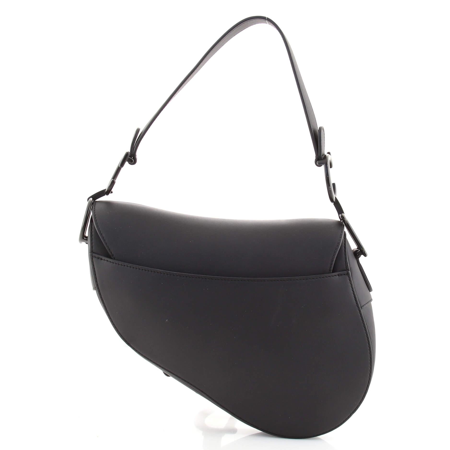 Christian Dior Ultra Matte Saddle Handbag Leather Medium at 1stDibs
