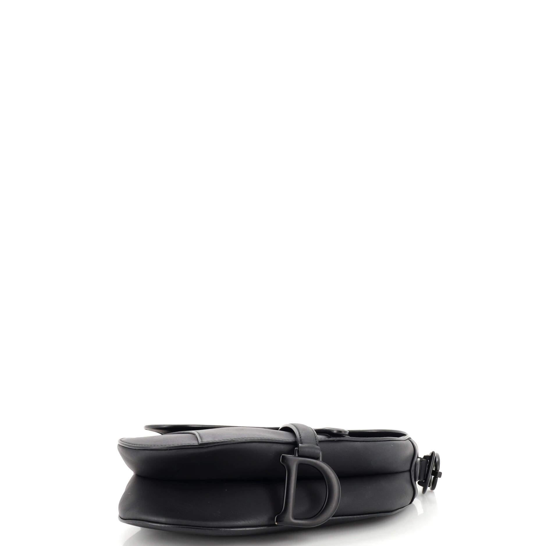 Women's or Men's Christian Dior Ultra Matte Saddle Handbag Leather Medium