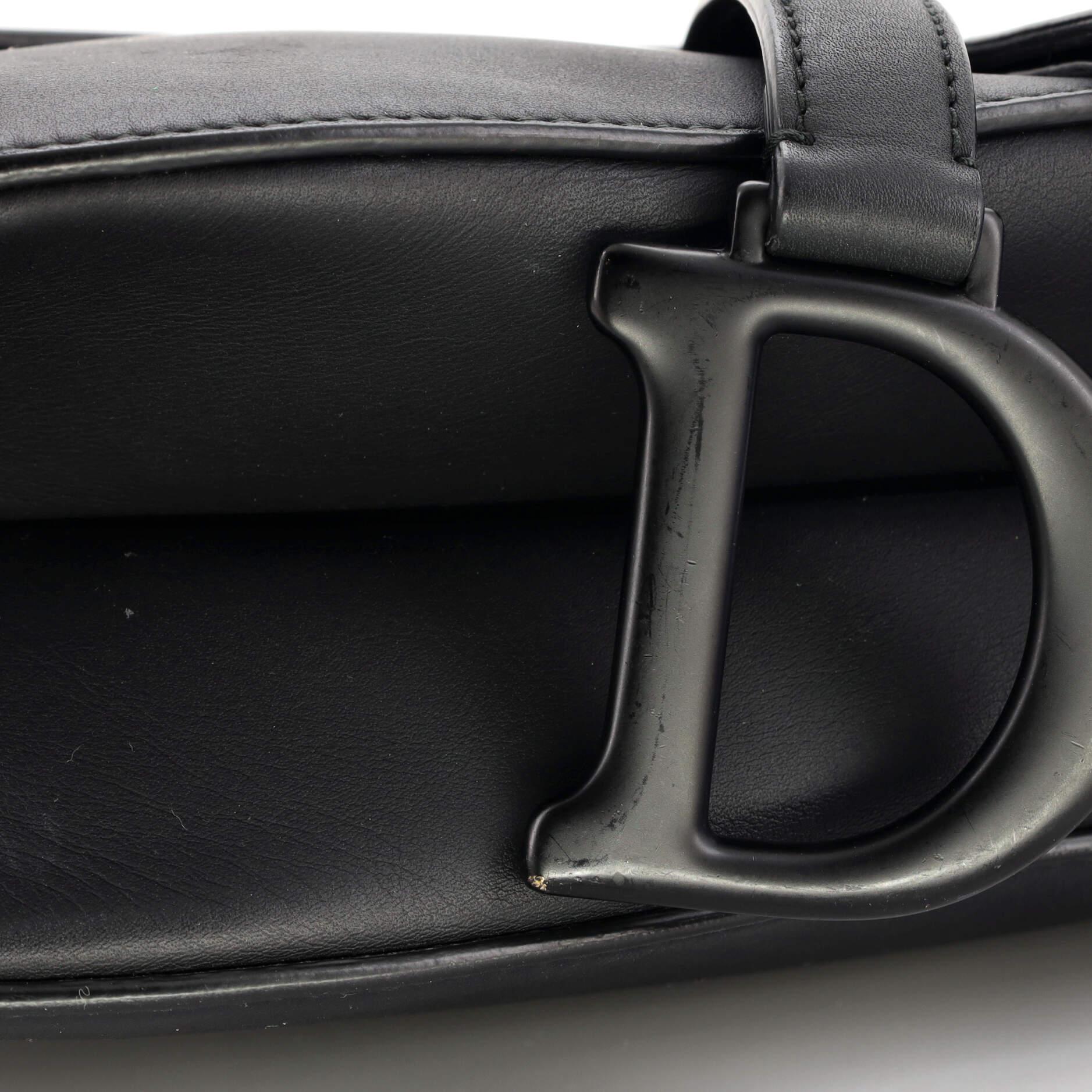 Christian Dior Ultra Matte Saddle Handbag Leather Medium 2