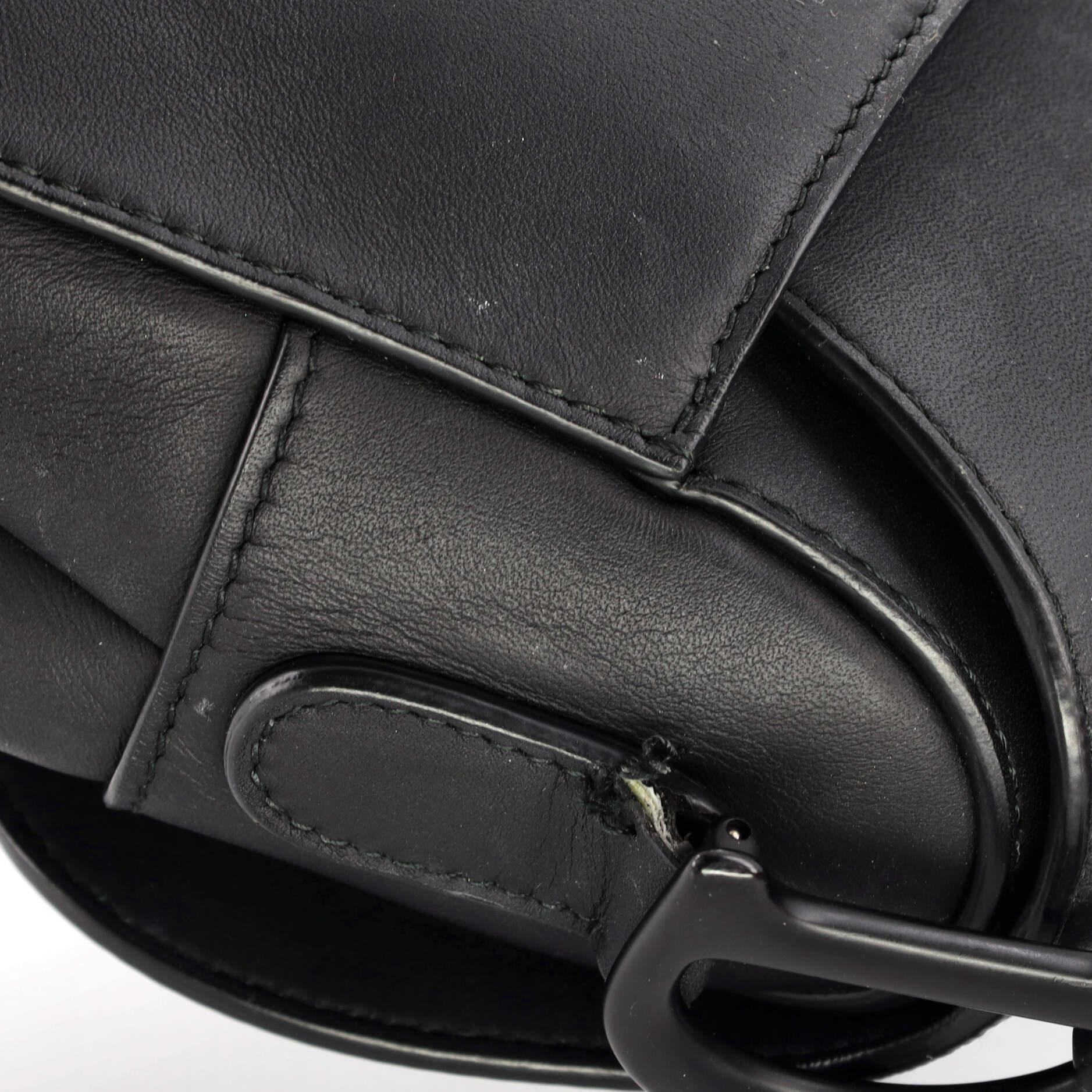 Christian Dior Ultra Matte Saddle Handbag Leather Medium 3