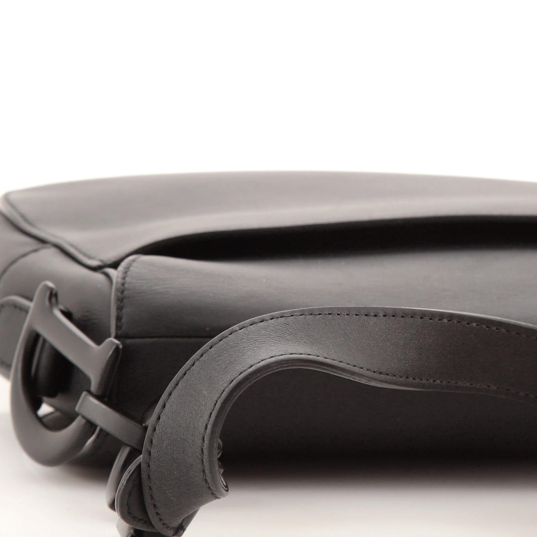 Christian Dior Ultra Matte Saddle Handbag Leather Medium 1