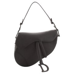 Christian Dior Ultra Matte Saddle Handbag Leather Medium
