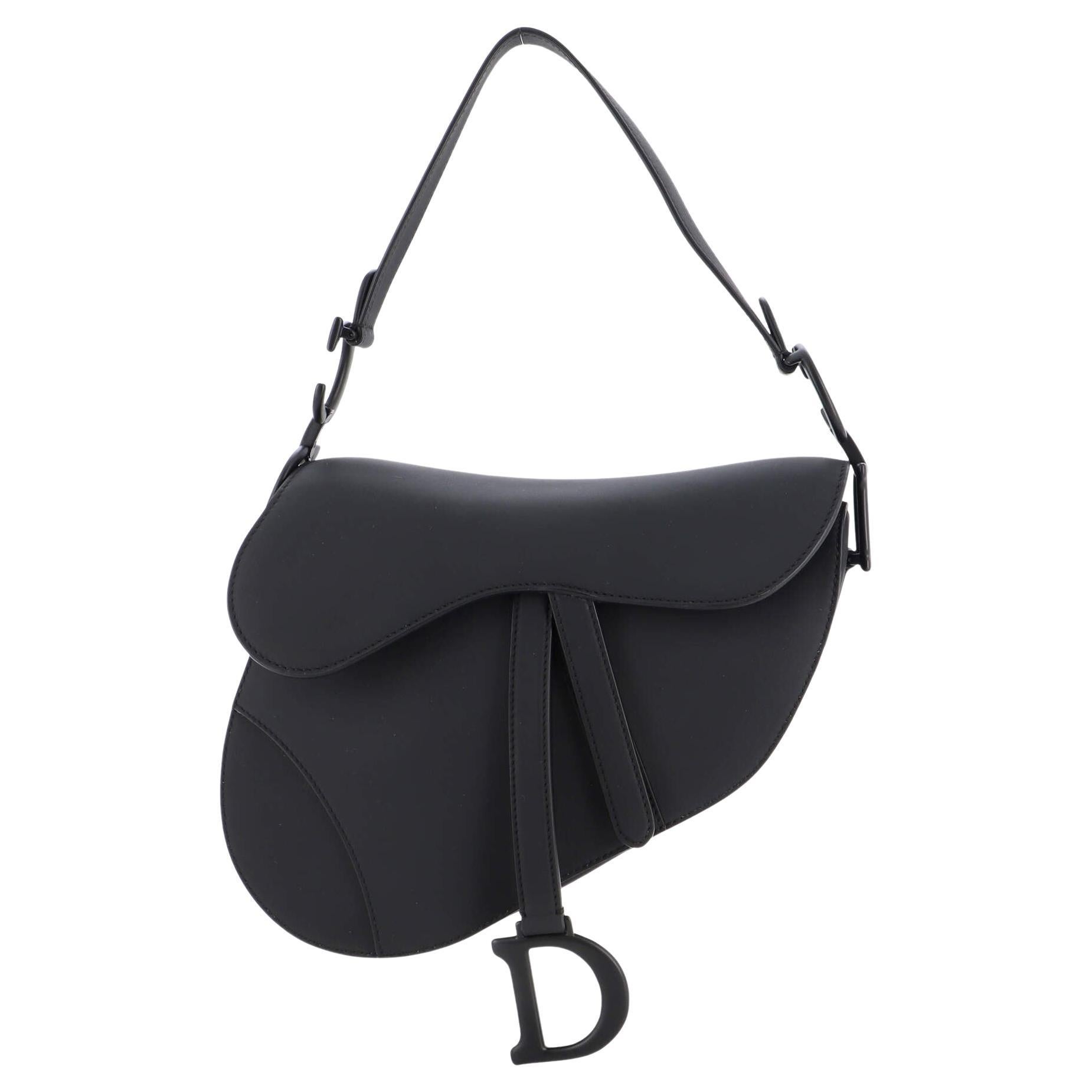 Christian Dior Ultra Matte Saddle Handbag Leather Medium