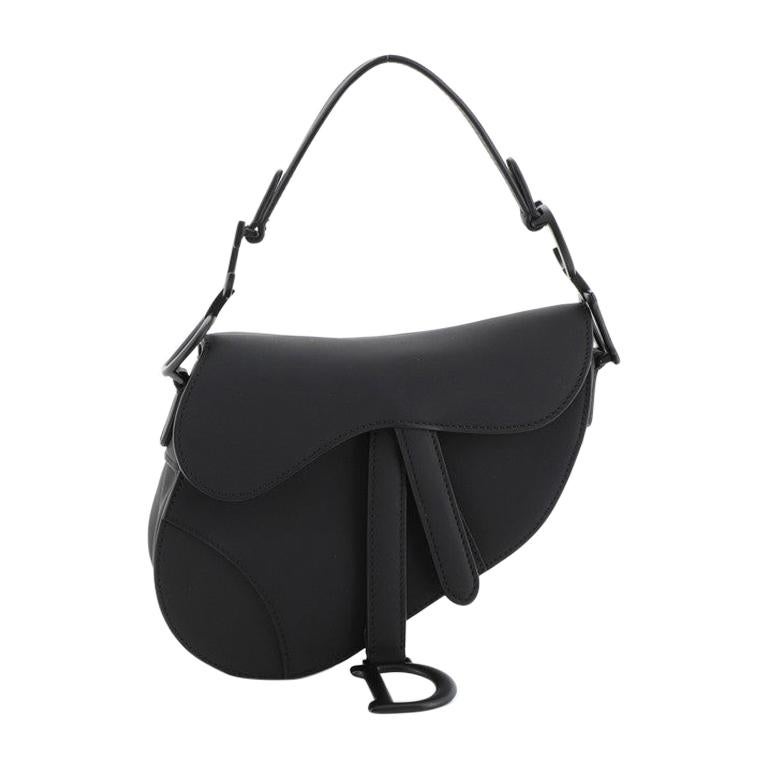 Christian Dior Ultra Matte Saddle Handbag Leather Mini