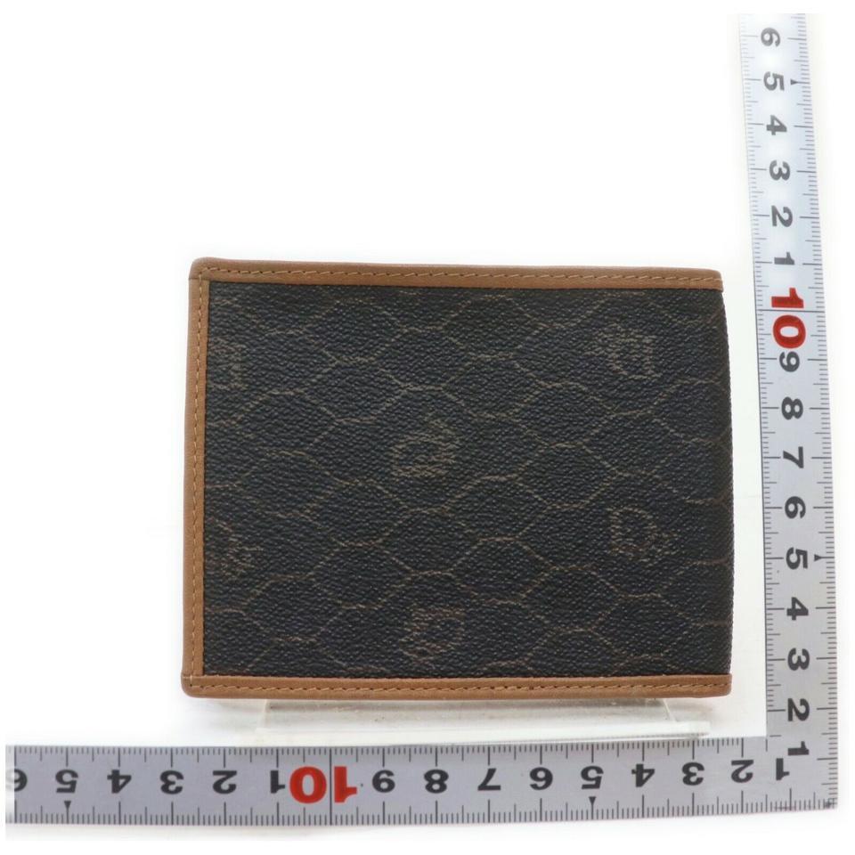 Christian Dior Ultra Rare Honeycomb Black Monogram Trotter Bifold Men's Wallet  For Sale 2