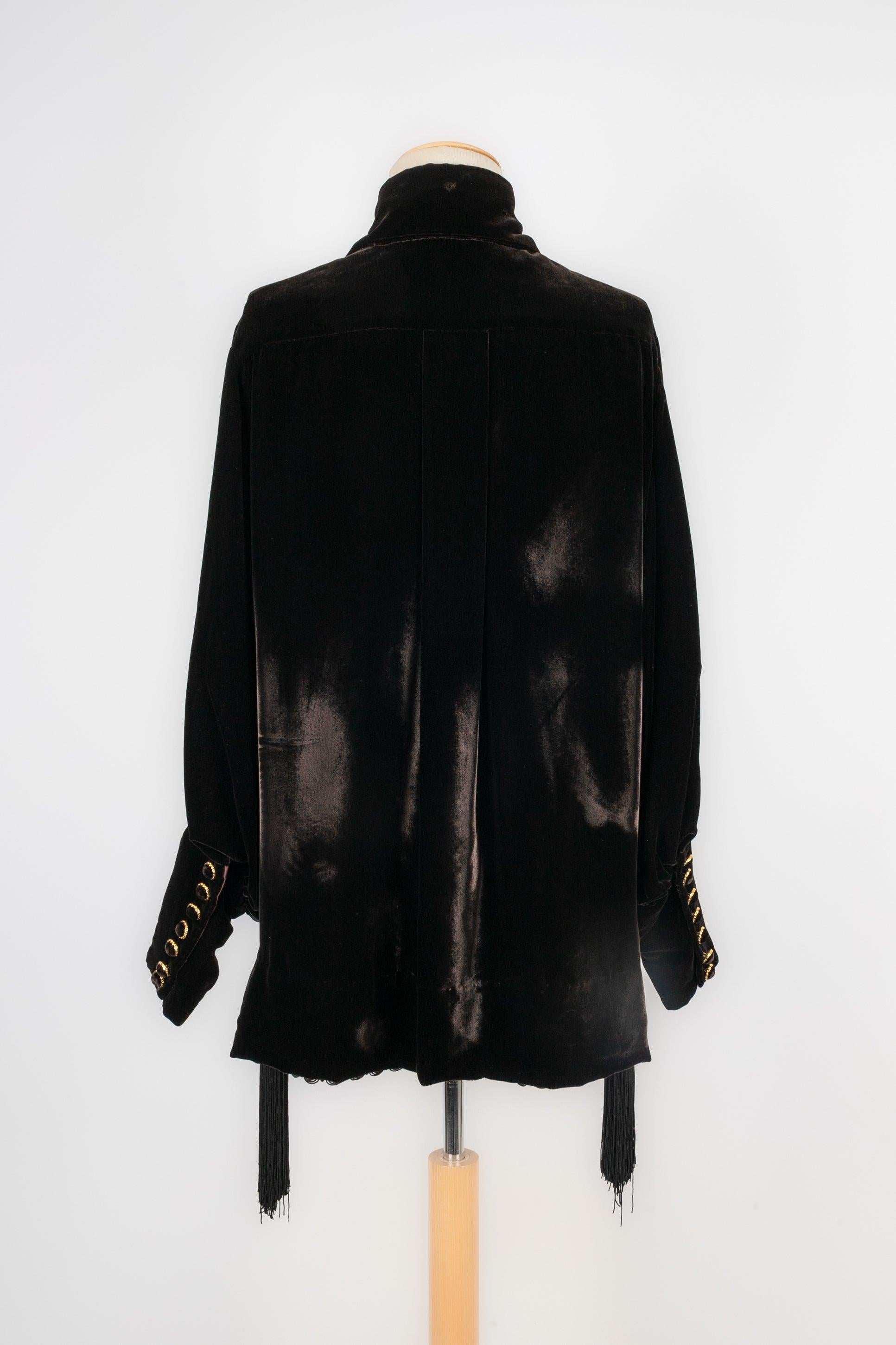 Black Christian Dior Velvet Jacket, 1993 For Sale