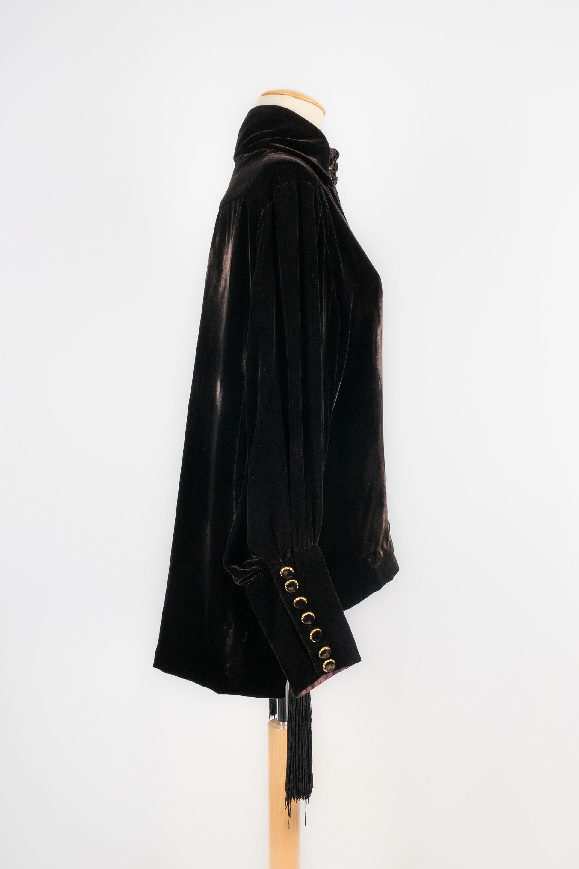 Christian Dior Velvet Jacket, 1993 In Excellent Condition For Sale In SAINT-OUEN-SUR-SEINE, FR