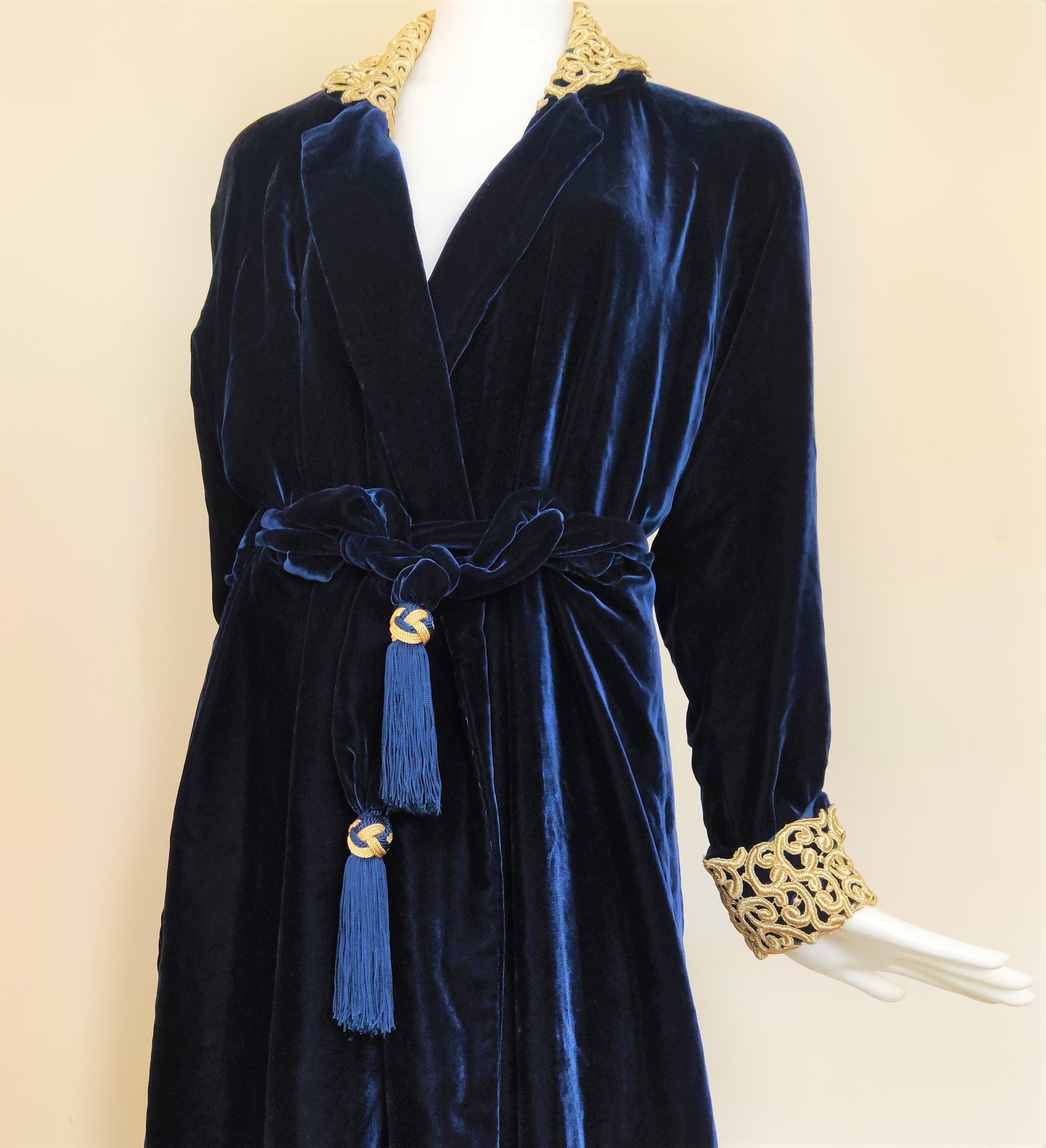 Christian Dior Velours Vintage 50s 60s 70s 80s Robe Medium Large Dress en vente 6