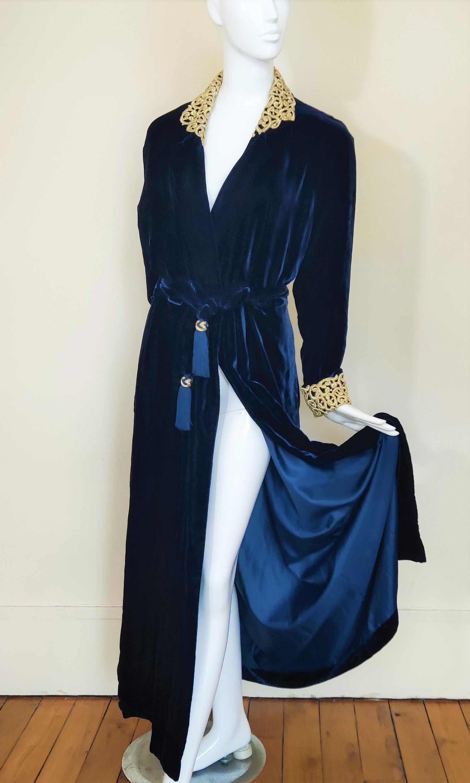 Christian Dior Velvet Velour Vintage 50s 60s 70s 80s Robe Medium Large Dress For Sale 9