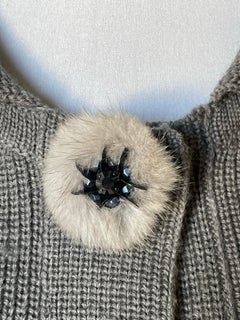 CHRISTIAN DIOR Vest mink fur buttons