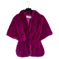 Christian Dior Veste Capa TU Fucsia belleza Chaqueta Capa OS