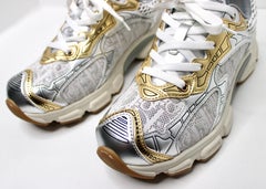 Christian Dior Vibe Chrono Metallic Mesh Logo Print Sneakers