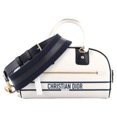 Christian Dior Vibe Zip Bowling Bag Leather Small