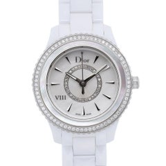 Christian Dior VIII 33mm Ceramic Diamond MOP Dial Ladies Watch CD1231E4C001