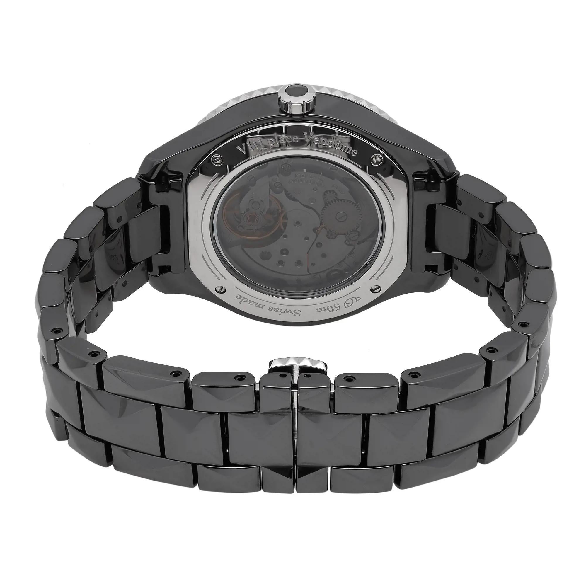 Christian Dior VIII Grand Bal Ceramic Diamond Black Dial Watch CD124BE3C001 For Sale 1