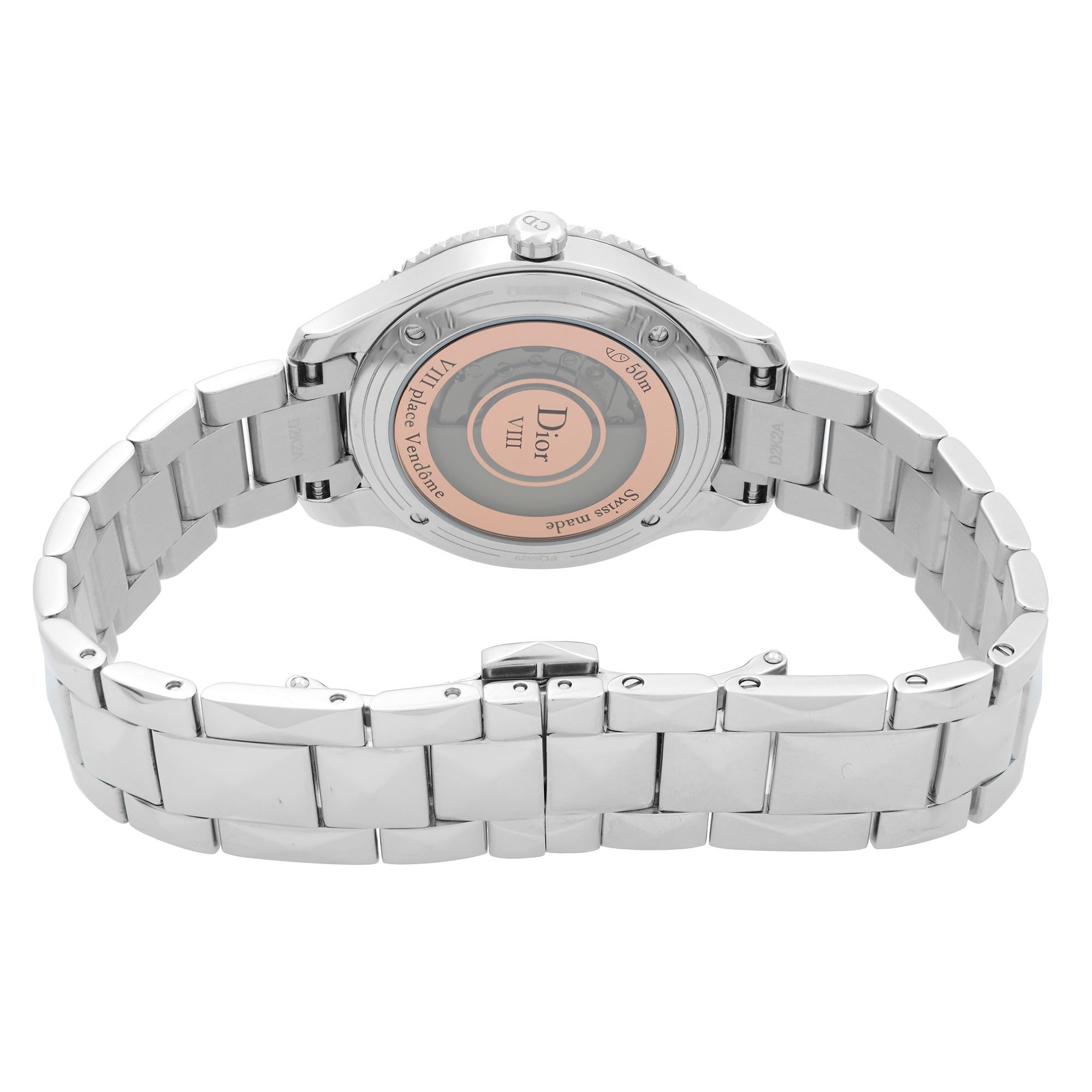 Christian Dior VIII Montaigne Acero Diamante Esfera Rosa Reloj Señora CD152510M002 en venta 1