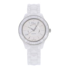 Christian Dior VIII Silver Dial Steel White Ceramic Ladies Watch CD1245E3C001